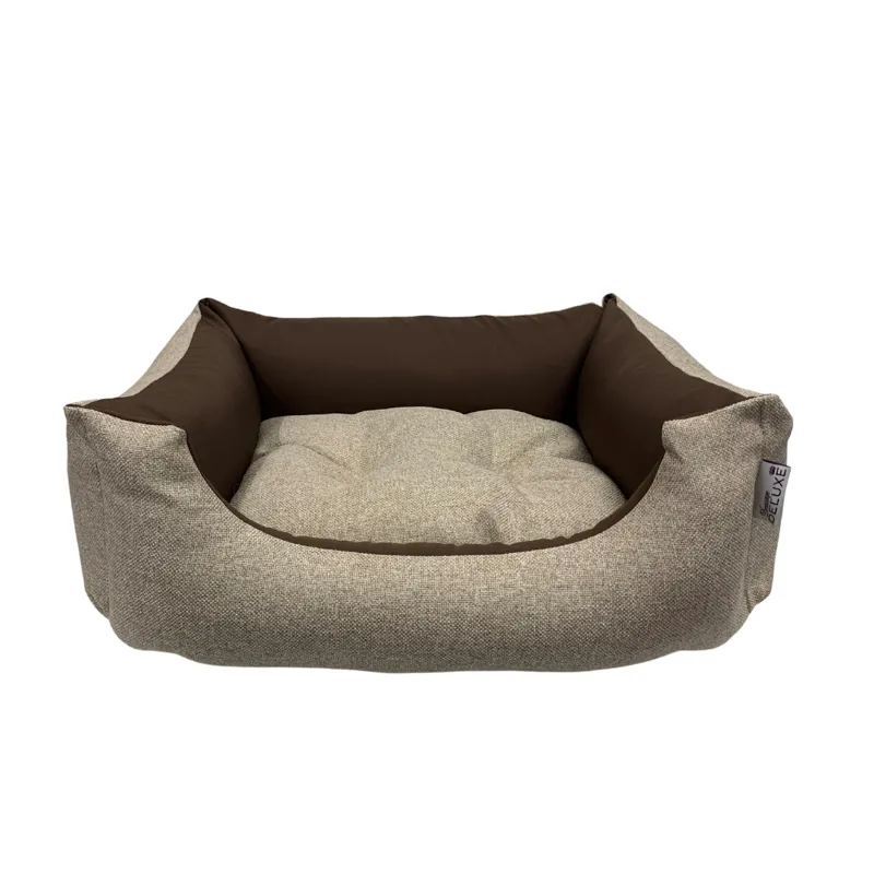Dressage Deluxe Premium Dog Bed Small - Cream Tweed